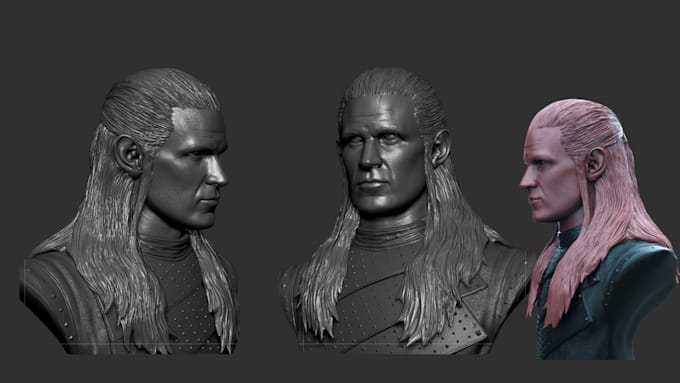 Gig Preview - Sculpt 3d head bust model,3d face, 3d head, facemask for 3d printing