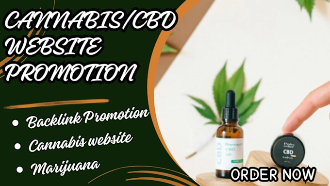 Gig Preview - Promote cbd website, do cannabis promotion hemp marijuana website