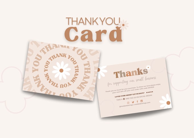 Gig Preview - Design a business or thank you card