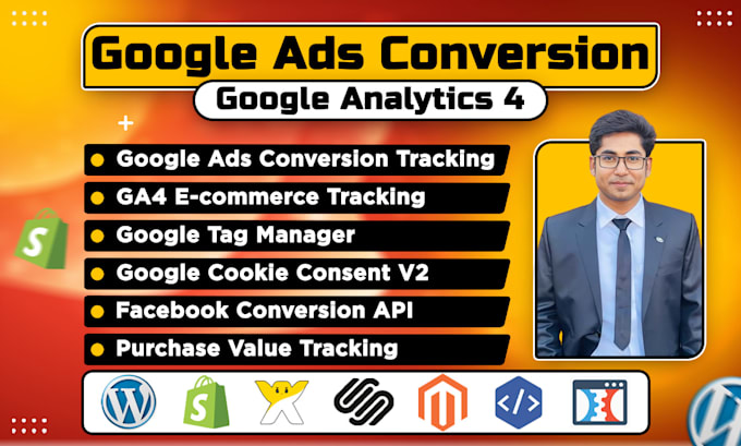 Gig Preview - Fix or setup google analytics 4, ga4 ecommerce tracking, conversion tracking GTM