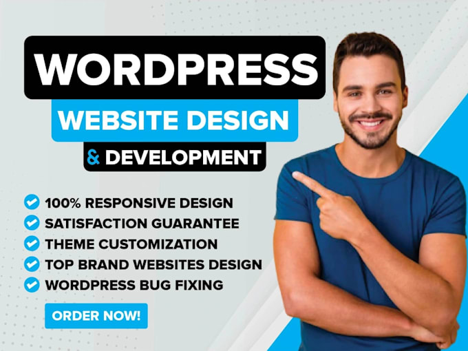 Gig Preview - Design, redesign, clone build wordpress website, business website development