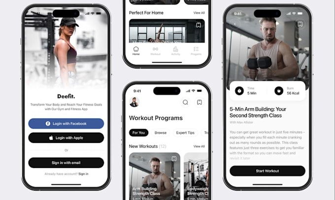 Gig Preview - Develop fitness app gym app gym website health and fitness app fitness website