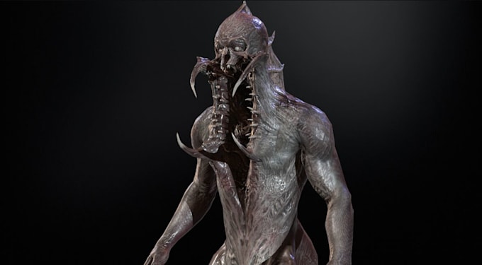 Gig Preview - Do a realistic sea monster horror creature model,3d alien character,8k texture