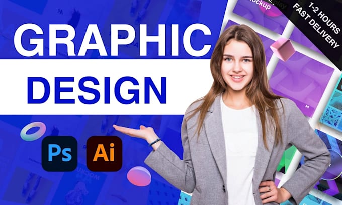 Gig Preview - Be your graphic artist and designer in adobe illustrator, adobe photoshop work