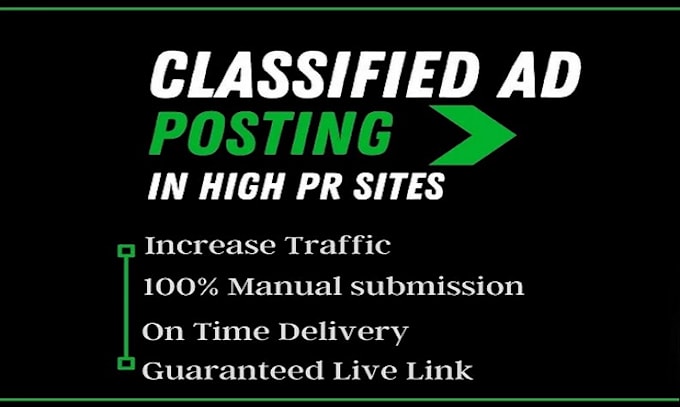 Gig Preview - Post your ads on 60 classified ads sites for UK, USA, canada, australia