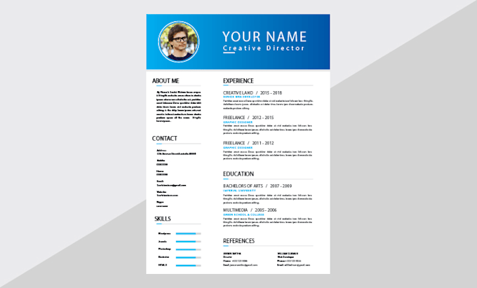 Gig Preview - Make a creative and professional cv design and resume design