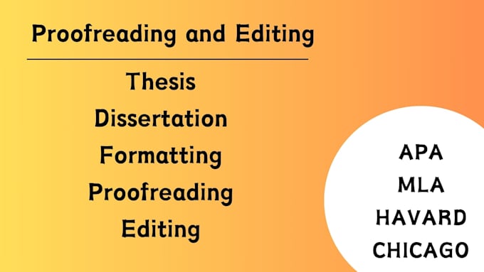 Gig Preview - Proofread and edit your synopsis, research proposal, or dissertation