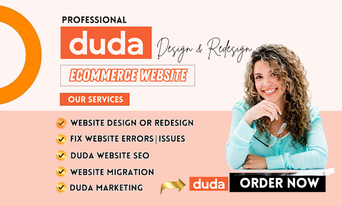 Gig Preview - Redesign duda website design, build duda website redesign manage duda marketing