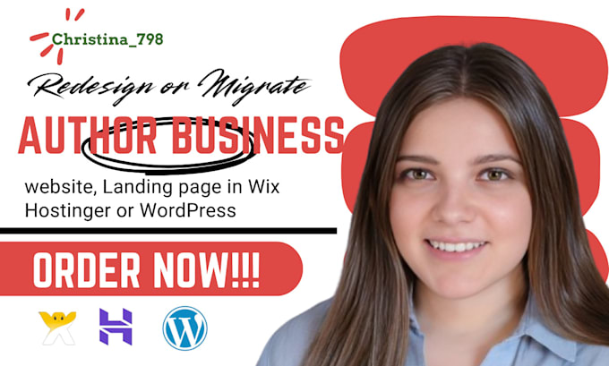 Gig Preview - Design redesign or migrate website, landing page in wix hostinger or wordpress