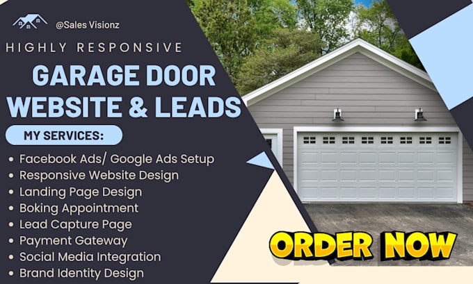 Gig Preview - Design garage door website door installation home security garage door leads