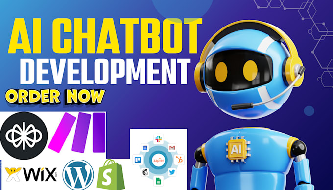 Gig Preview - Custom ai chatbot shopify dropshipping store wix wordpress