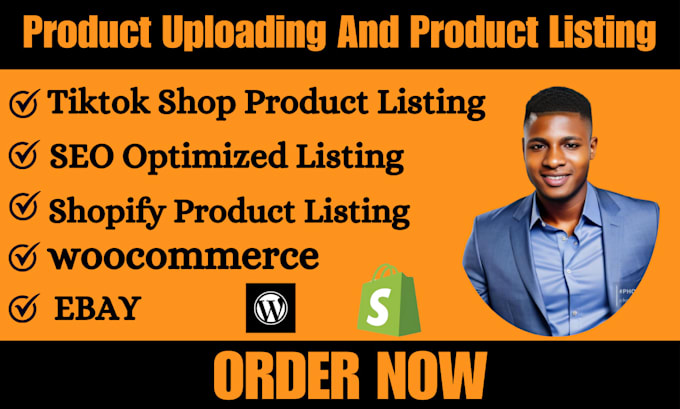 Gig Preview - Upload shopify product listing upload products to shopify woocommerce