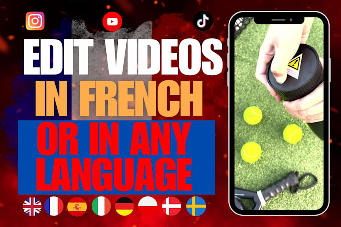 Bestseller - add captions and edit videos in french with voice over or any language