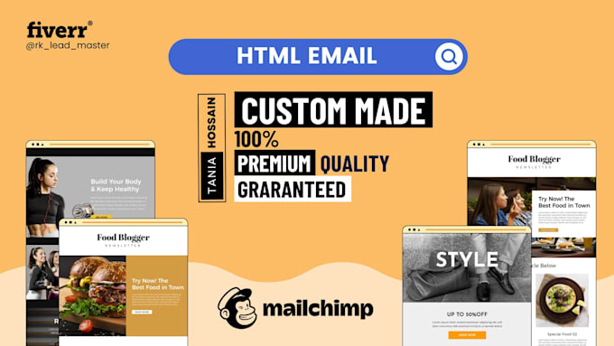 Gig Preview - Do email design custom responsive HTML email template from scratch