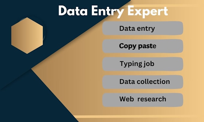 Gig Preview - Do data entry, copy paste, web research, typing job