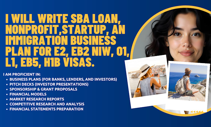 Gig Preview - Business plans for sba loan approval, immigration, startup, visa, eb2 niw