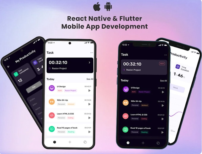 Gig Preview - Professional mobile app on react native and flutter