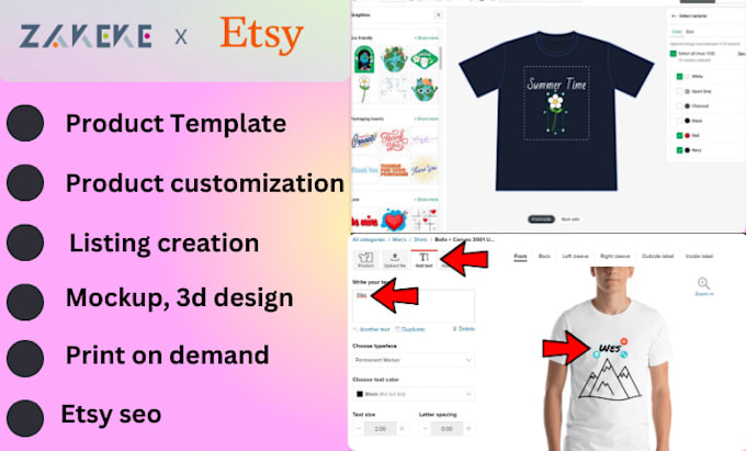 Gig Preview - Design 3d product configurator for shopify with zakeke, kickflip, or teeinblue