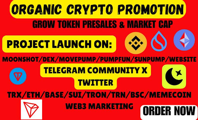 Gig Preview - Telegram promotion pump your presale crypto, nft, sui token,sol memecoin, web3