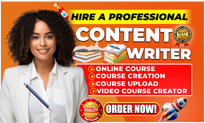 Gig Preview - Create online course content, course curriculum, elearning course on thinkific