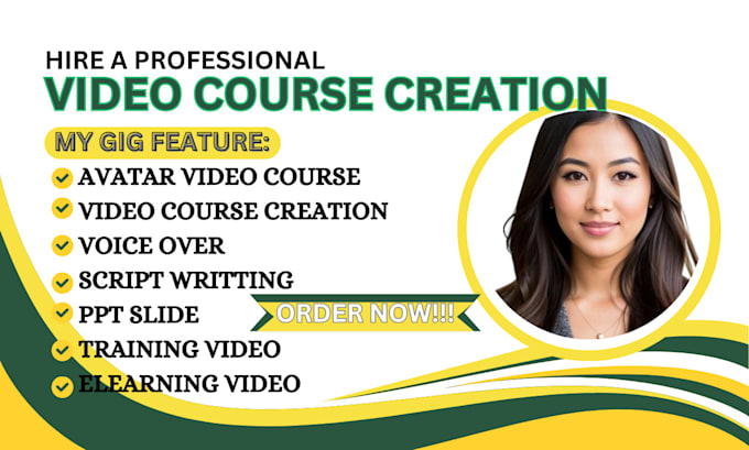 Gig Preview - Create engaging avatar video courses,2d animation, voice over,PPT,script writing