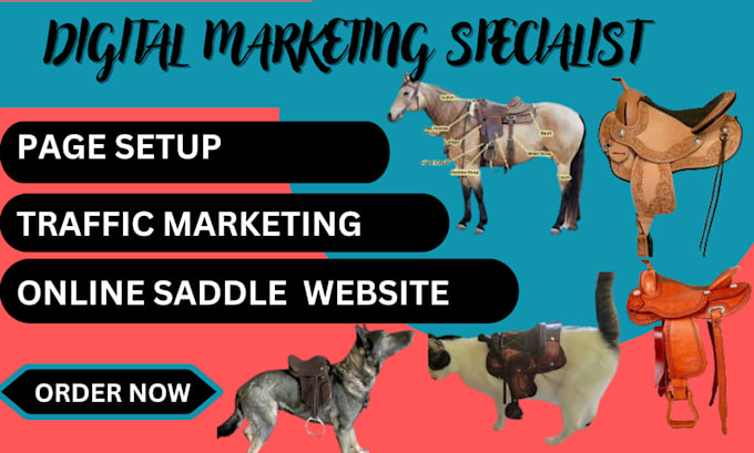 Gig Preview - Design an equestrian, horse saddle website winning products hunting