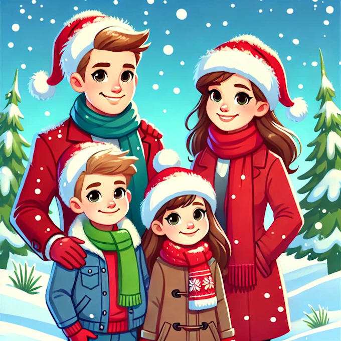 Gig Preview - Illustrate awesome christmas children book, story book illustration, gift card