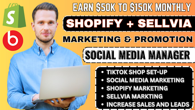 Gig Preview - Do x15 sales on high ticket shopify marketing, sellvia marketing, shopify sales