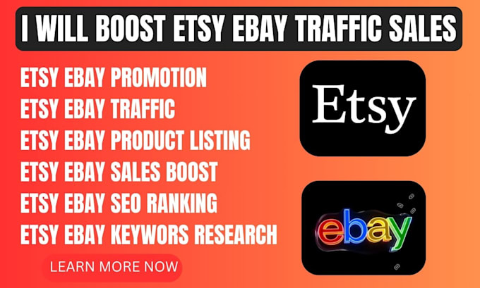 Gig Preview - Do ebay etsy product listing promotion to boost sales etsy ebay seo ranking