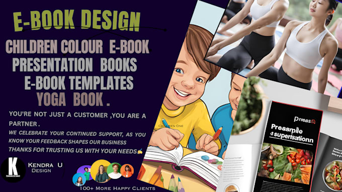 Gig Preview - Do ebook design children colour ebook yoga ebook design presentation book design