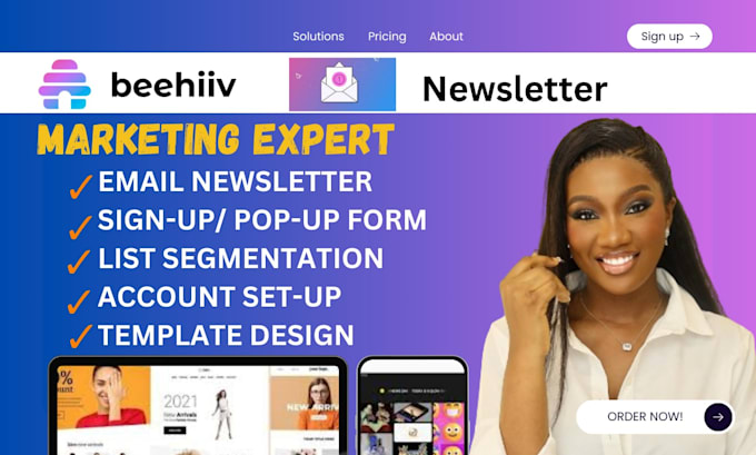 Gig Preview - Beehiiv newsletter beehiiv  landing page beehive  newsletter ai newsletter