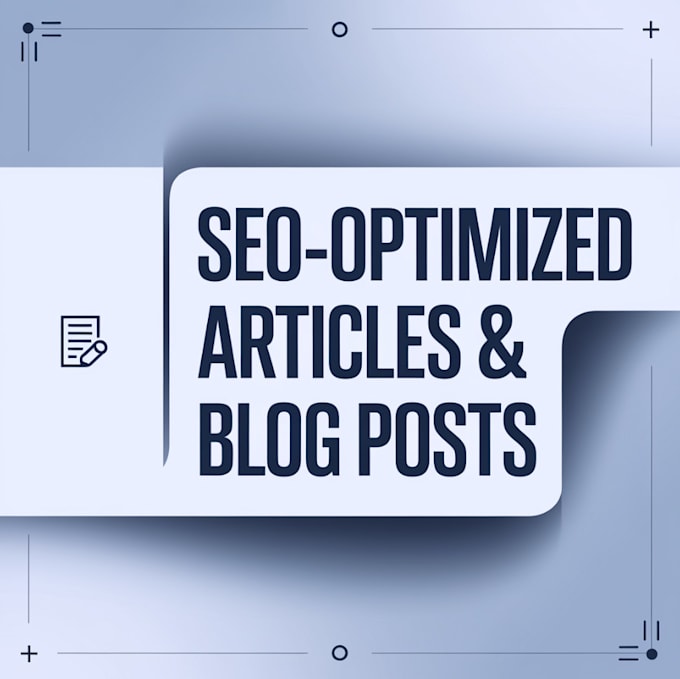 Gig Preview - Write SEO optimized blog posts and articles in 24 hours