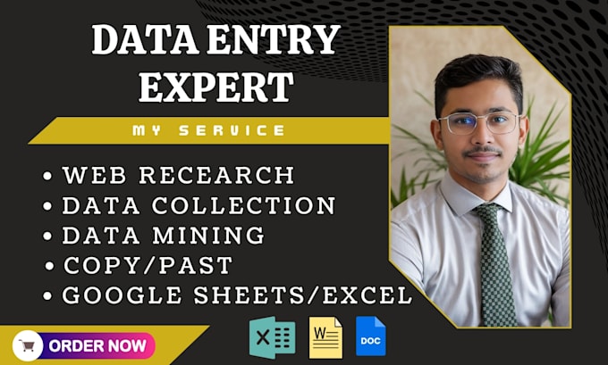 Gig Preview - Do data entry, email list, google maps scrapping, excel and copy past expert