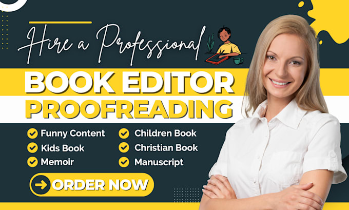 Gig Preview - Edit, proofread, format your children book, christian book, memoir book editing