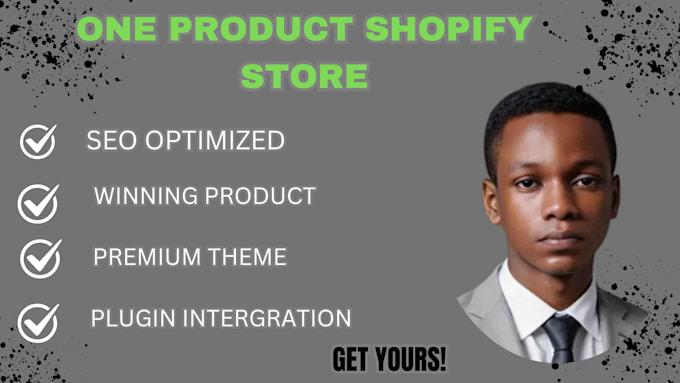 Gig Preview - Do one product shopify dropshipping store and shopify dropshipping website