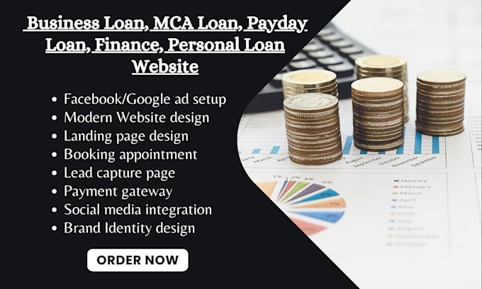 Gig Preview - Design business loan website loan mca payday loan finance personal loan website