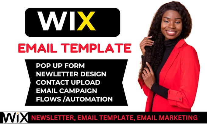 Gig Preview - Design wix pop up form, newsletter template, email campaign wix automation