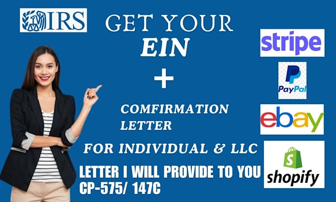 Gig Preview - Get you ein number tax id with comfirmation letterfrom irs for llc us non us