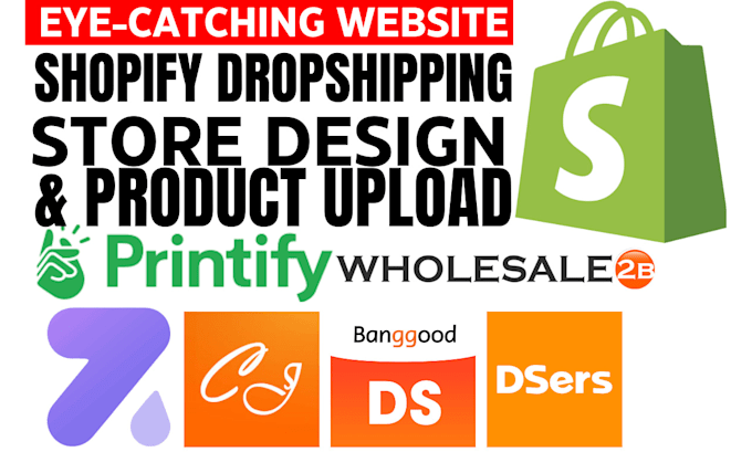 Gig Preview - Create shopify dropshipping upload product from zendrop spocket cj dropshipping