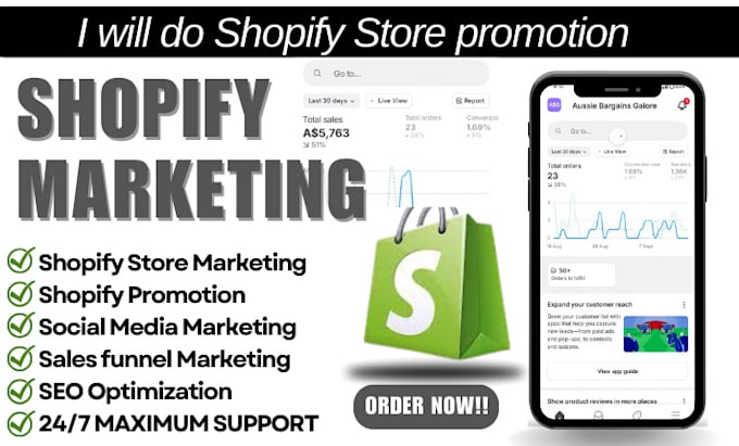 Gig Preview - Do shopify promotion, shopify marketing, setup fb tiktok ad, boost shopify sales