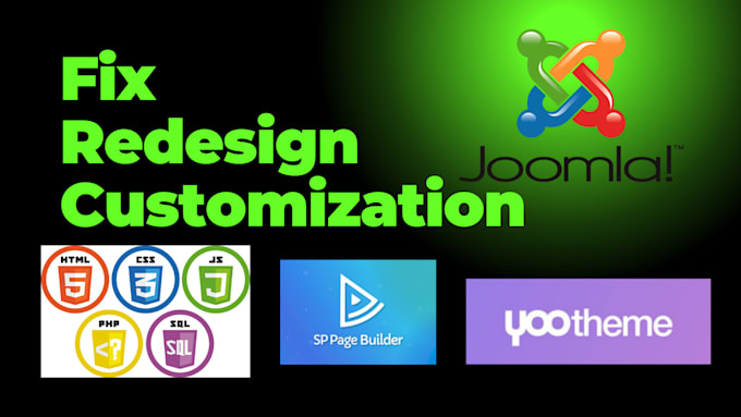 Gig Preview - Create joomla sp page builder or yootheme site and fix issues