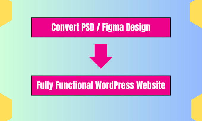 Gig Preview - Convert PSD, figma design to a fully functional wordpress website