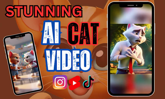 Gig Preview - Create captivating viral ai cat sad story for your youtube shorts and reels