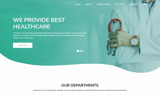 Gig Preview - Create clinic website, healthcare website, medical website