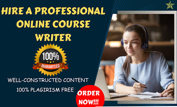 Bestseller - professional course content writer for engaging lessons, quizzes,  assessments