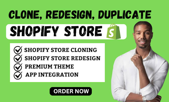 Gig Preview - Clone shopify store, redesign shopify website, duplicate shopify dropshipping