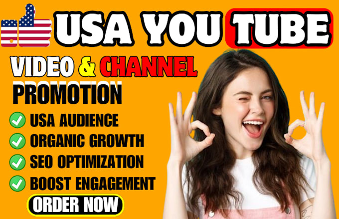 Bestseller - do USA youtube video promotion organic channel marketing to active USA audience