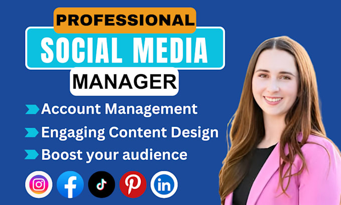 Gig Preview - Be your social media marketing manager and content creator