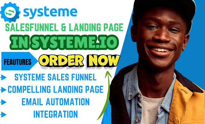 Gig Preview - Build and clone systeme io sales funnel, landing page systeme io, sales funnel