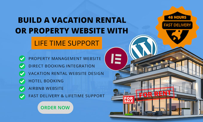 Gig Preview - Build a vacation rental or property website with fast delivery